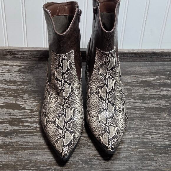 Justfab Women's Multicolor Violet Western Cowboy Side Zip Ankle Boot Size 9 - Picture 2 of 6